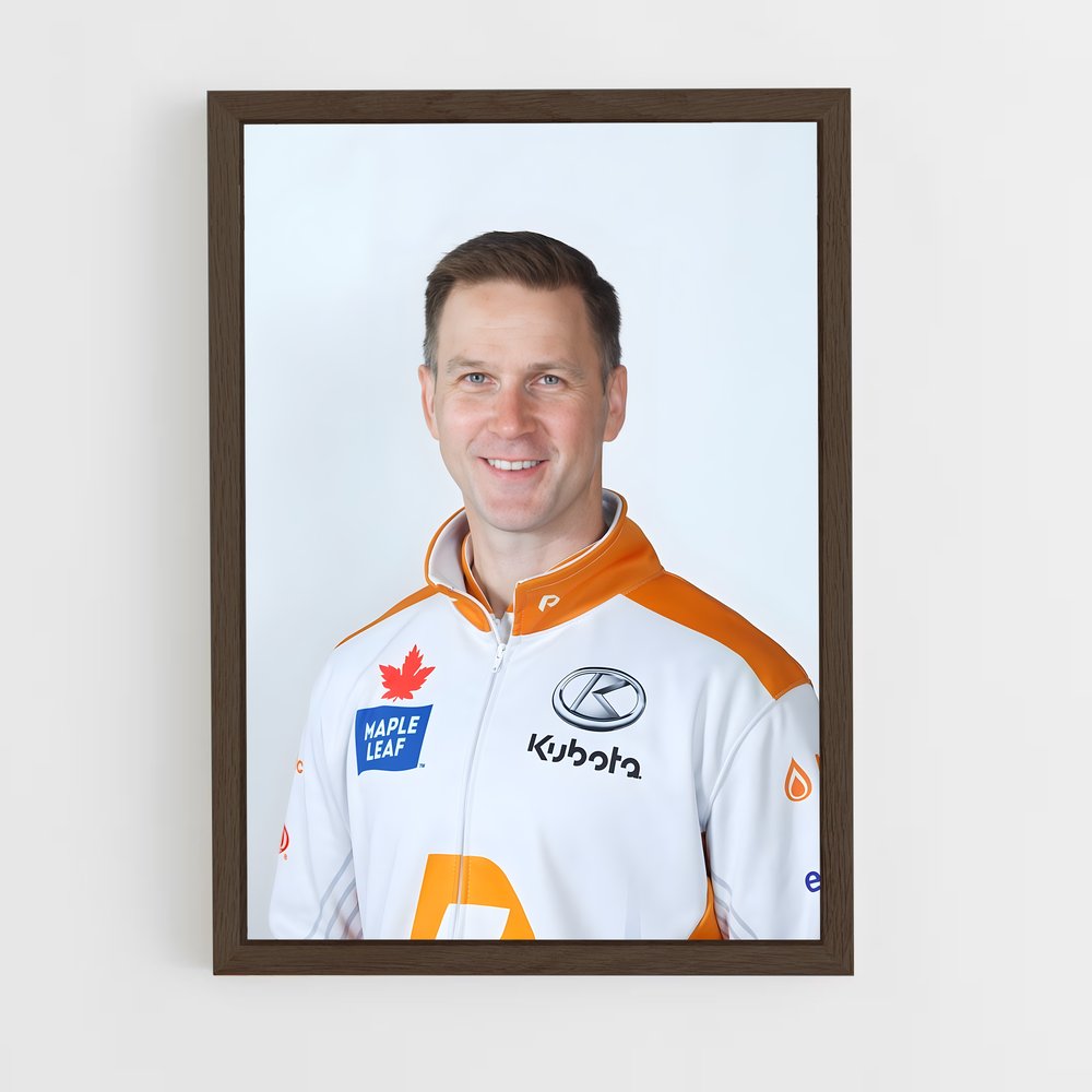 ap-brad gushue-2 cadre Bois foncé