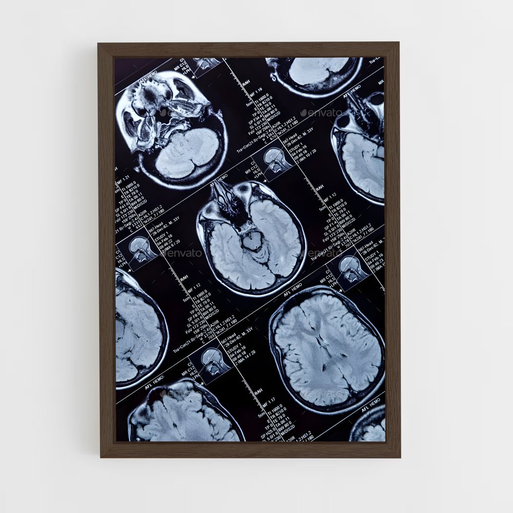 ap-brain scan-1 cadre Bois foncé