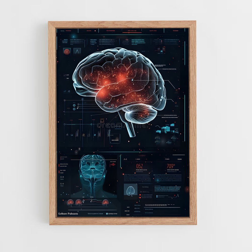 ap-brain scan-3 cadre Bois clair