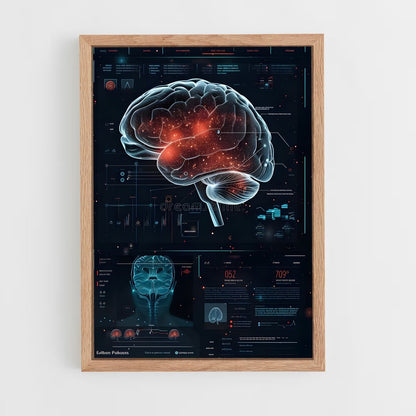 ap-brain scan-3 cadre Bois clair