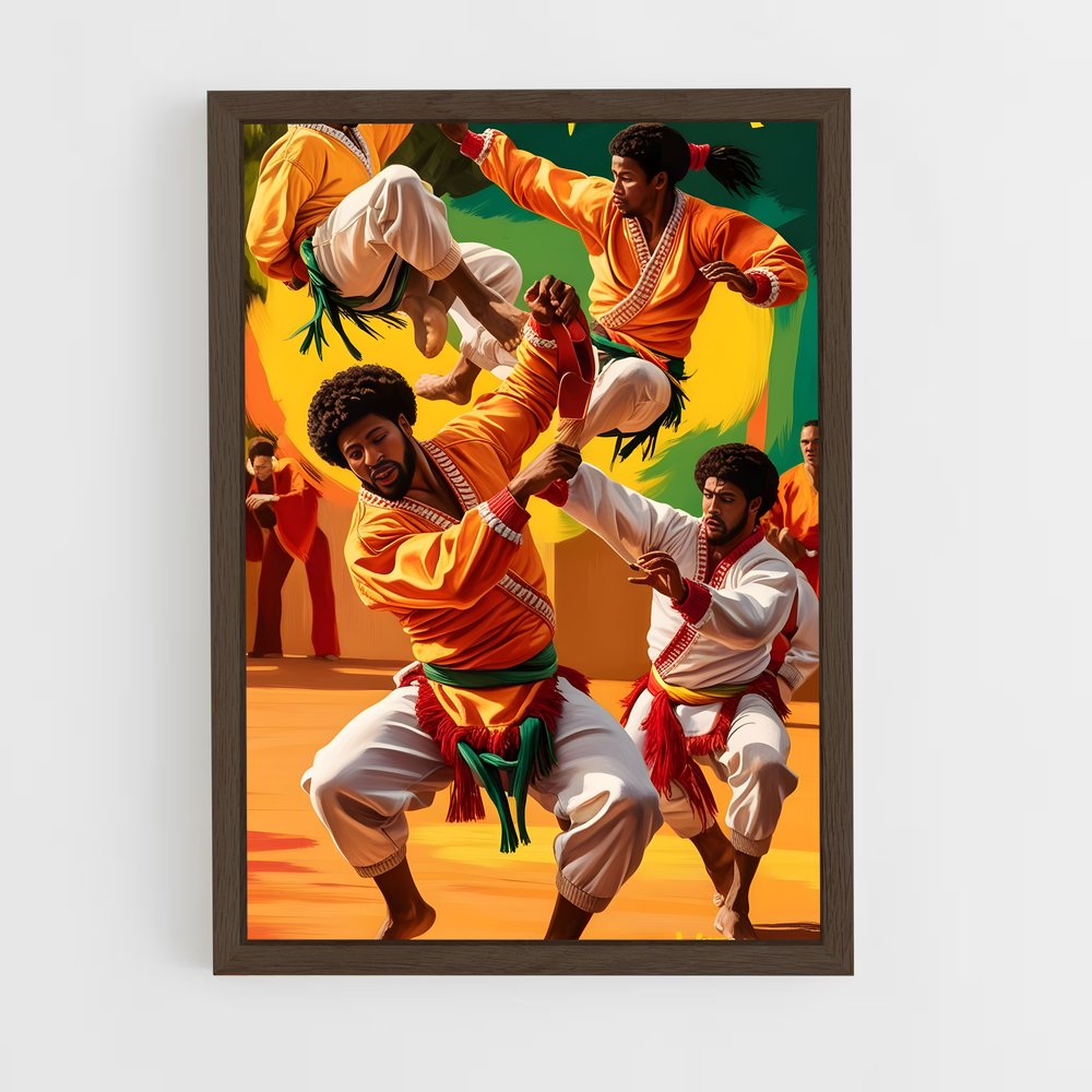 ap-brazilian capoeira confederation-1 cadre Bois foncé