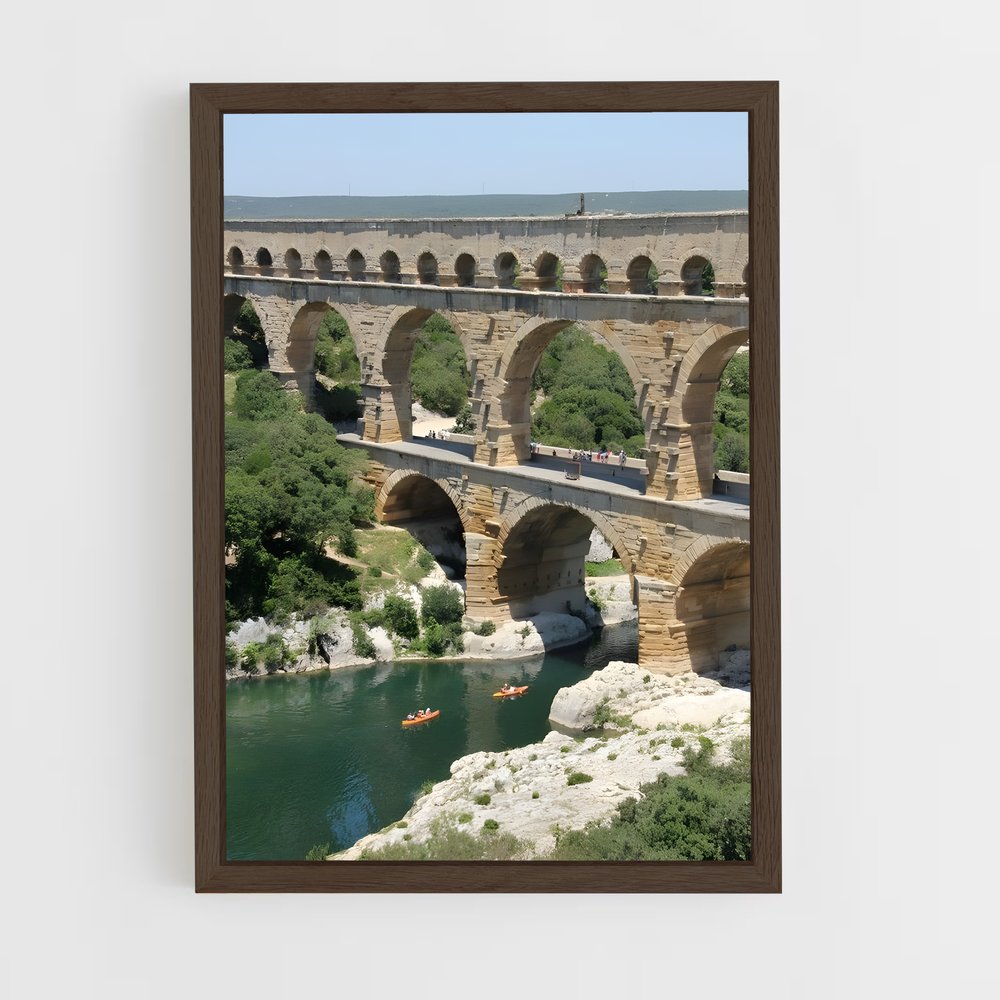 ap-bridge du gard-2 cadre Bois foncé