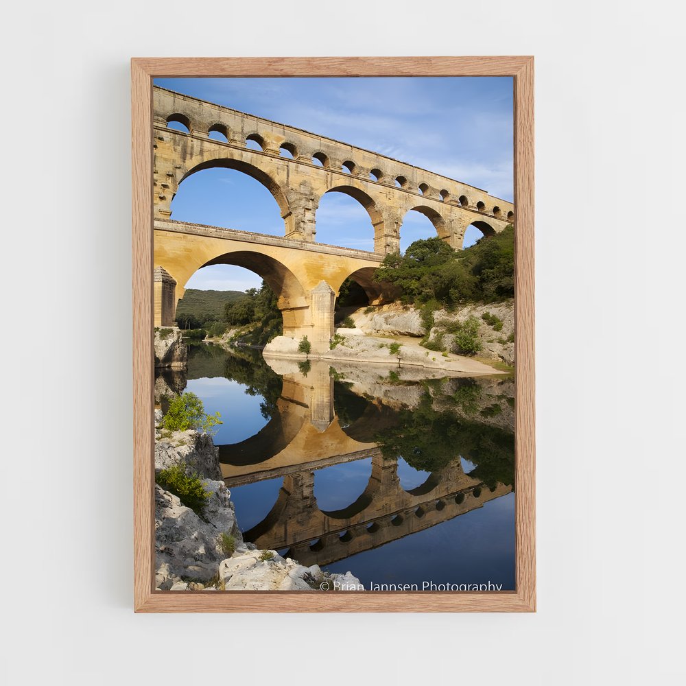 ap-bridge du gard-3 cadre Bois clair
