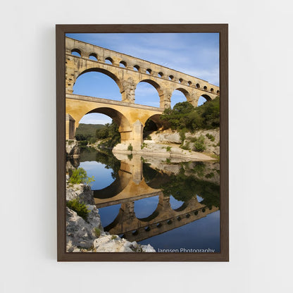 ap-bridge du gard-3 cadre Bois foncé