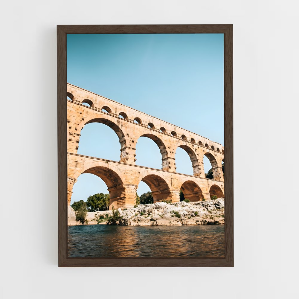 ap-bridge du gard-5 cadre Bois foncé