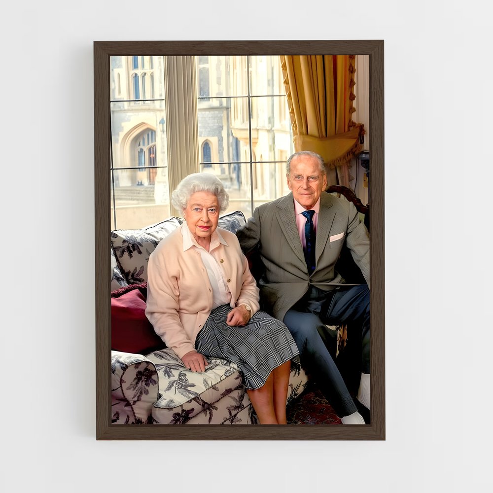 ap-british royal family-1 cadre Bois foncé