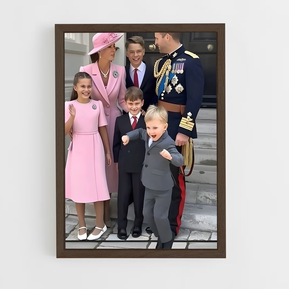 ap-british royal family-2 cadre Bois foncé
