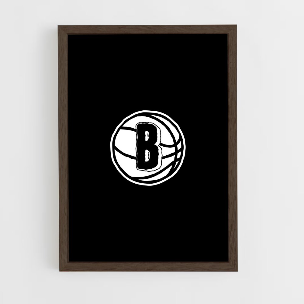 ap-brooklyn nets-10 cadre Bois foncé