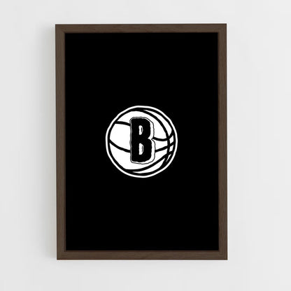 ap-brooklyn nets-10 cadre Bois foncé
