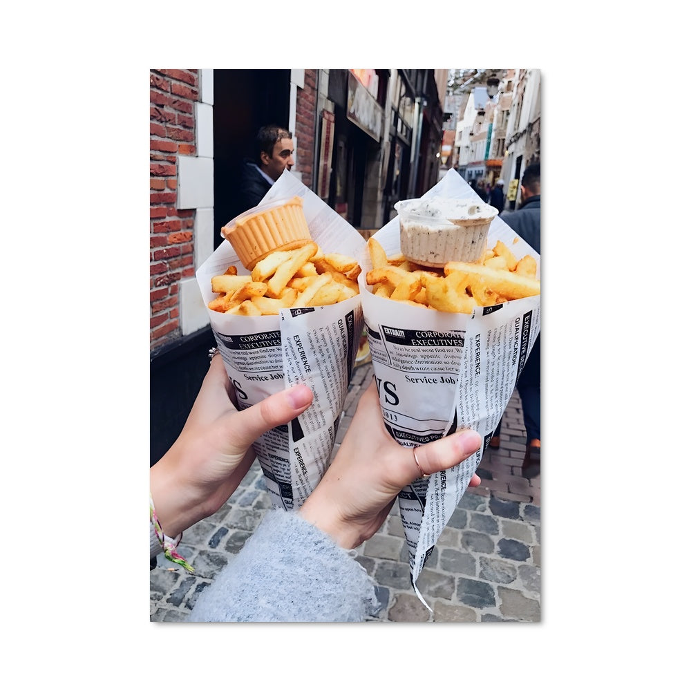 Poster Frites à Bruxelles