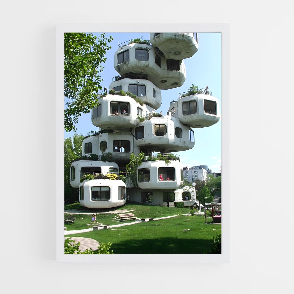 ap-brutalist architecture-11 cadre Blanc