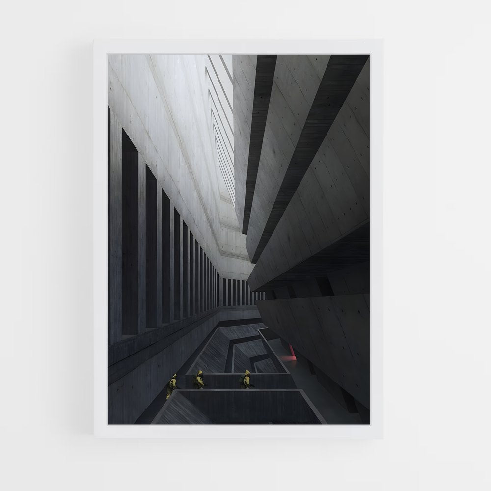 ap-brutalist architecture-14 cadre Blanc