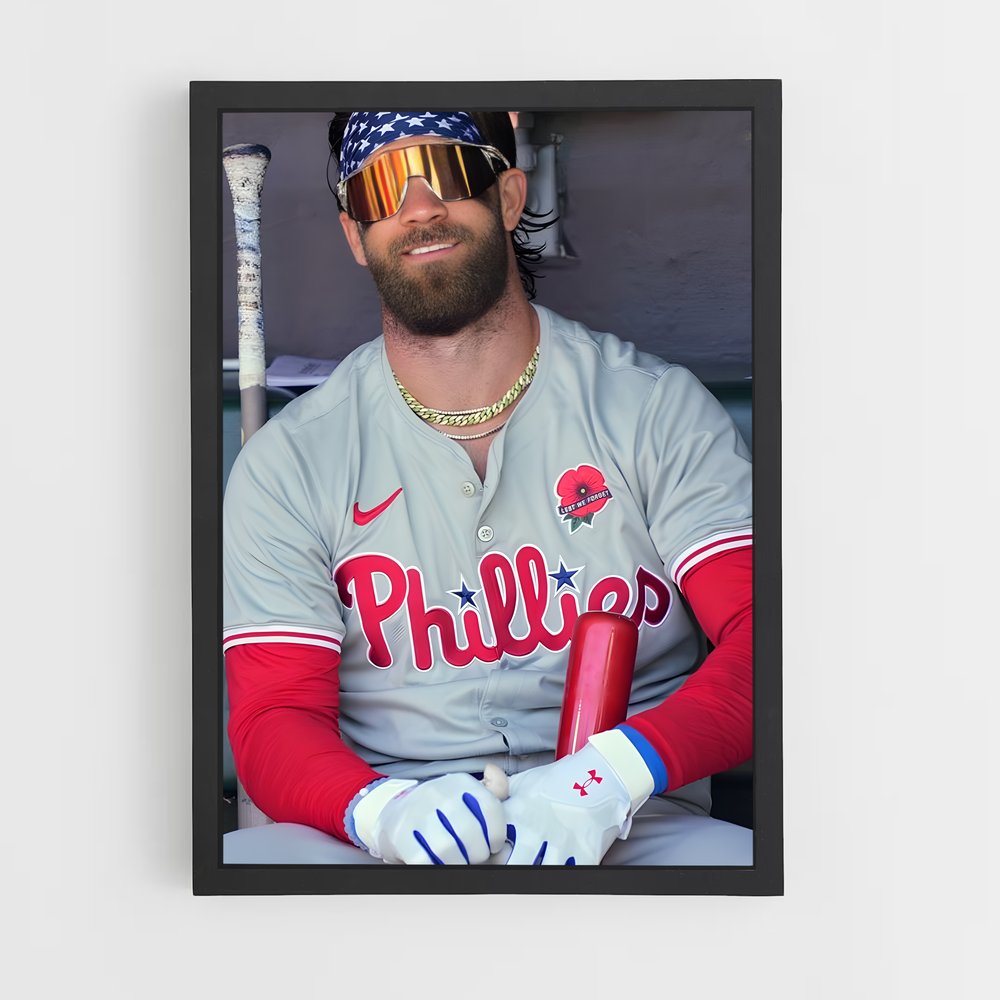 ap-bryce harper-3 cadre Noir