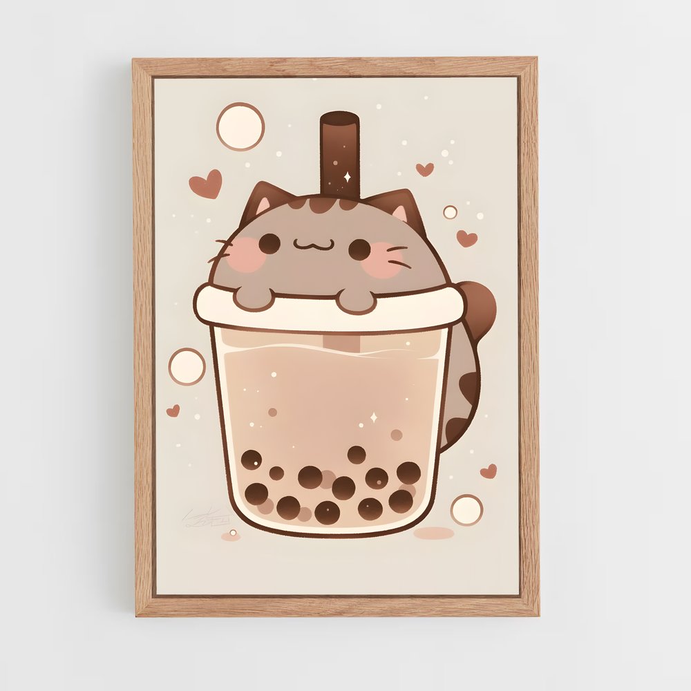 ap-bubble tea-6 cadre Bois clair