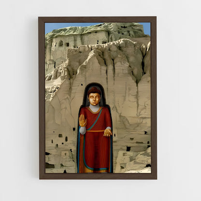 ap-buddhas of bamyan-7 cadre Bois foncé