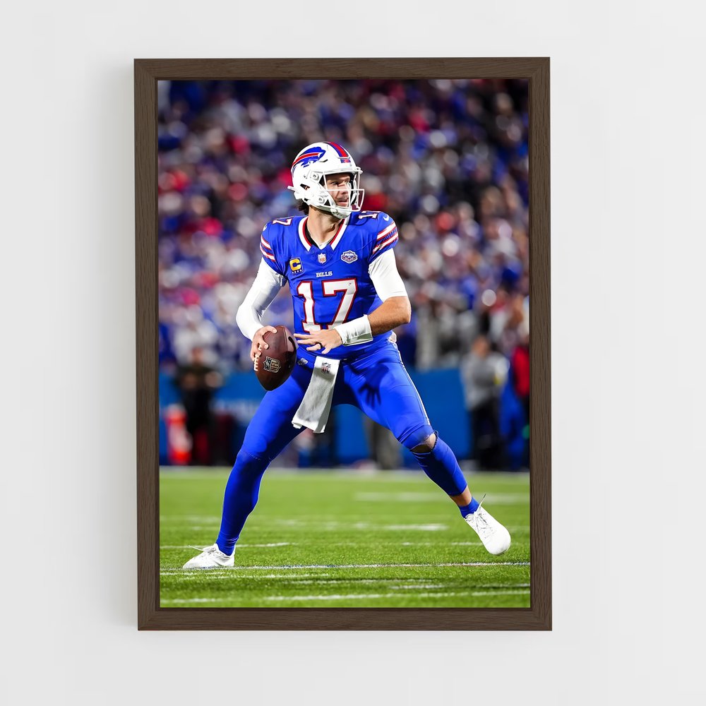 ap-buffalo bills-7 cadre Bois foncé