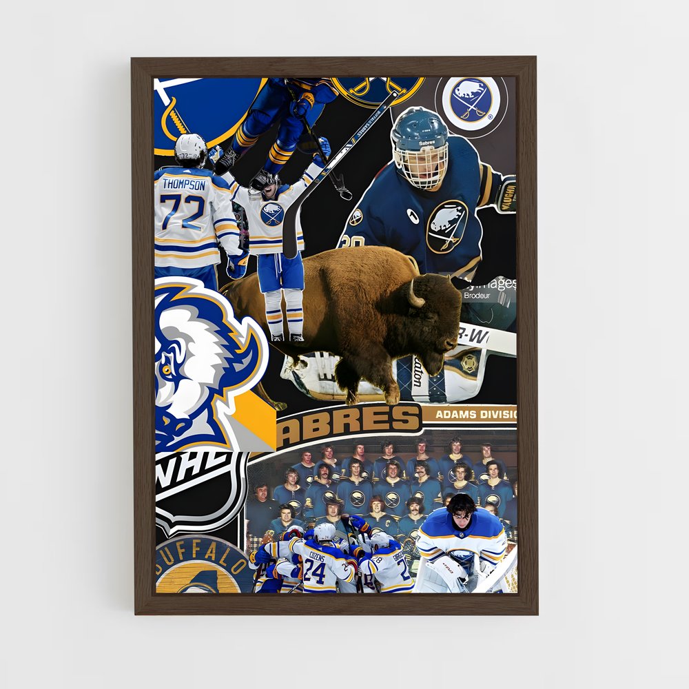 ap-buffalo sabres-1 cadre Bois foncé
