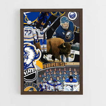 ap-buffalo sabres-1 cadre Bois foncé