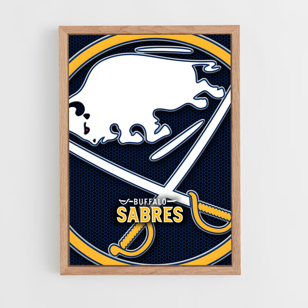 ap-buffalo sabres-5 cadre Bois clair