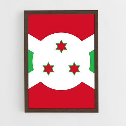 ap-burundi flag-2 cadre Bois foncé