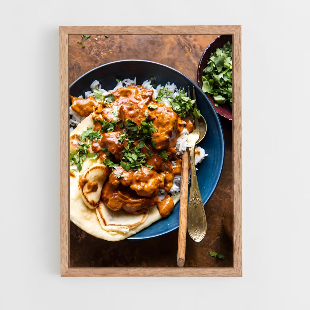 ap-butter chicken-2 cadre Bois clair