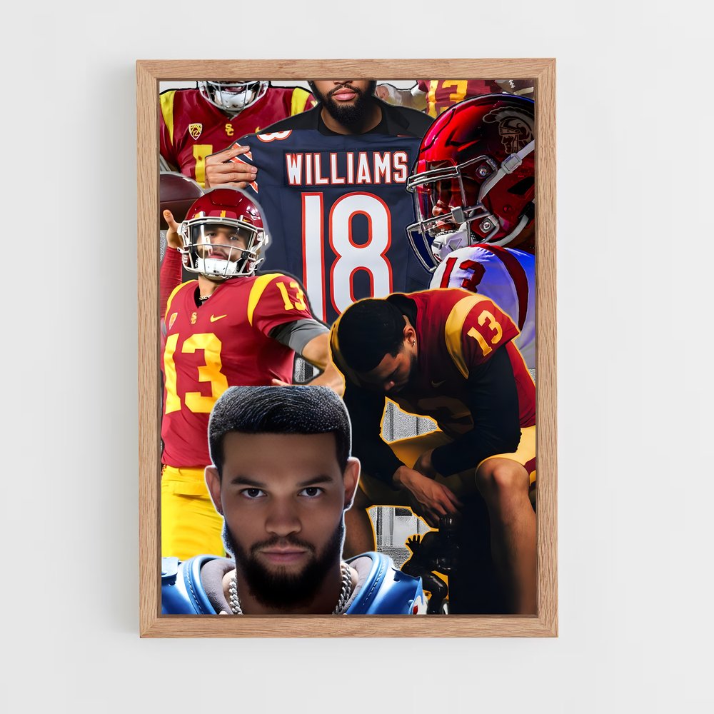 ap-caleb williams-1 cadre Bois clair