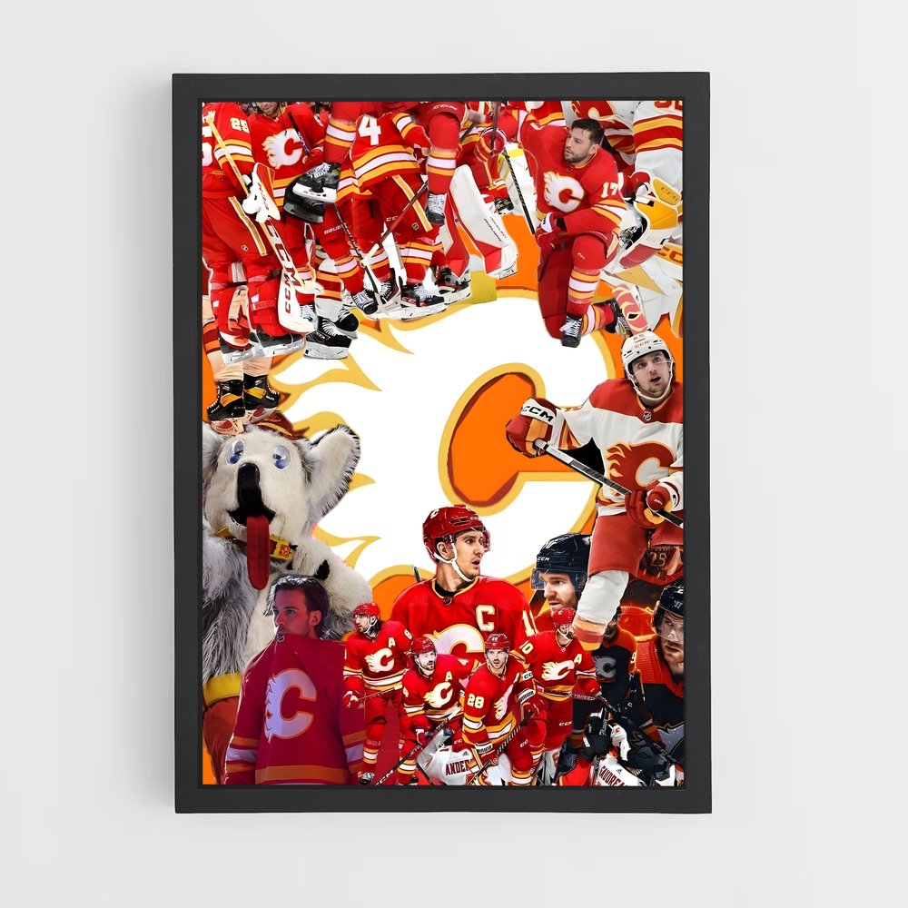 ap-calgary flames-14 cadre Noir