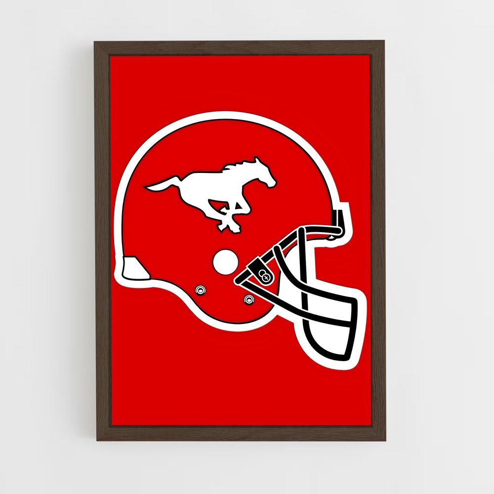 ap-calgary stampeders-3 cadre Bois foncé