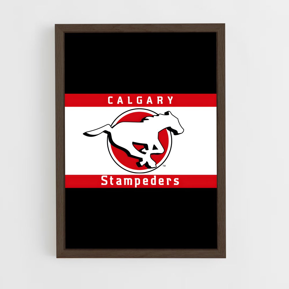 ap-calgary stampeders-4 cadre Bois foncé