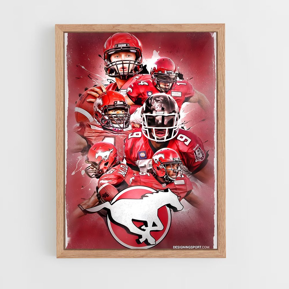 ap-calgary stampeders-7 cadre Bois clair