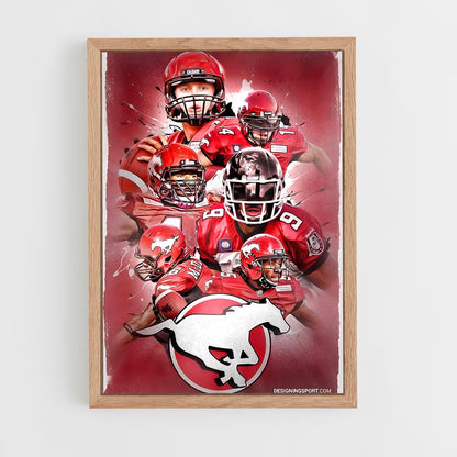 ap-calgary stampeders-7 cadre Bois clair