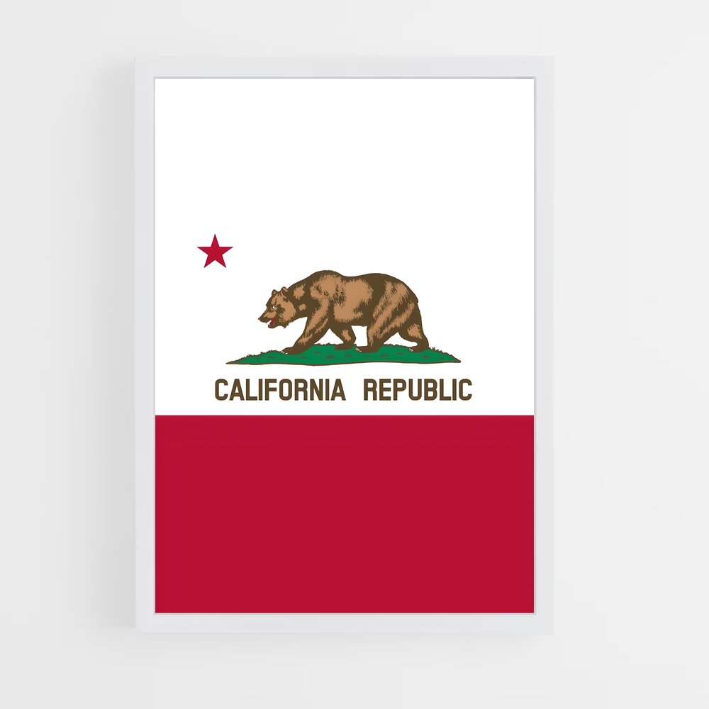 ap-california republic flag-1 cadre Blanc