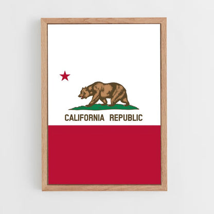 ap-california republic flag-1 cadre Bois clair