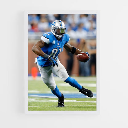 ap-calvin johnson-10 cadre Blanc