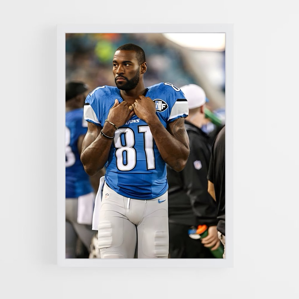ap-calvin johnson-3 cadre Blanc