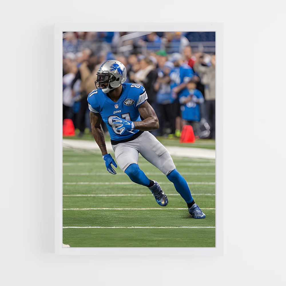 ap-calvin johnson-4 cadre Blanc