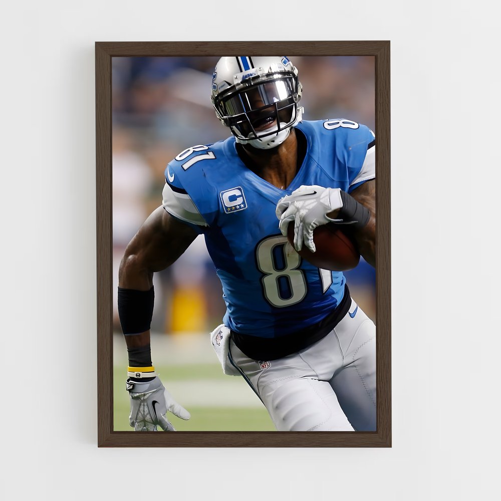 ap-calvin johnson-7 cadre Bois foncé
