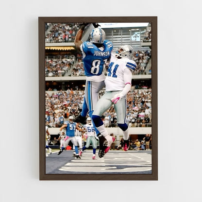 ap-calvin johnson-9 cadre Bois foncé
