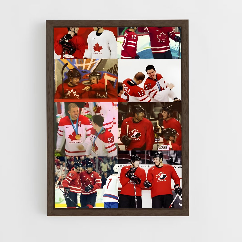 ap-canada olympic team-3 cadre Bois foncé