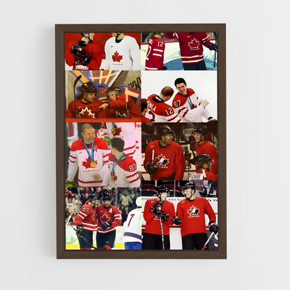 ap-canada olympic team-3 cadre Bois foncé