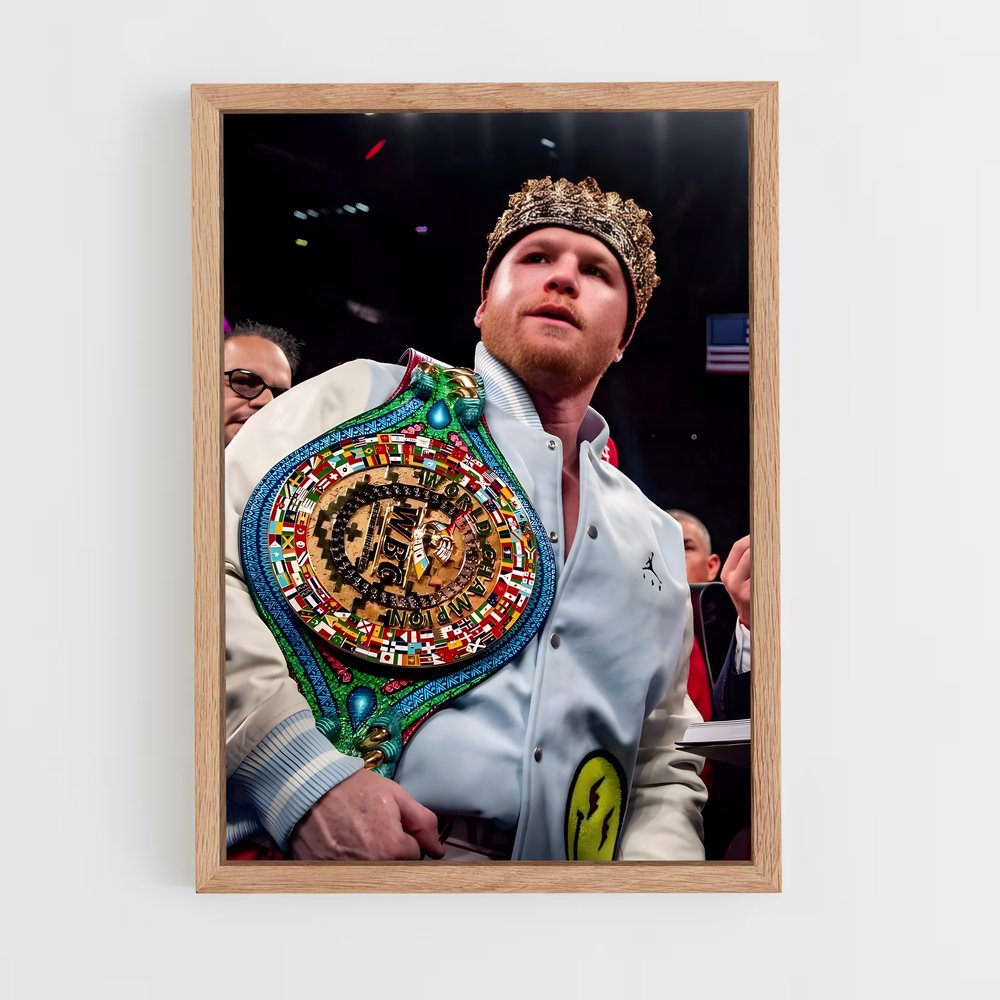 ap-canelo alvarez-1 cadre Bois clair