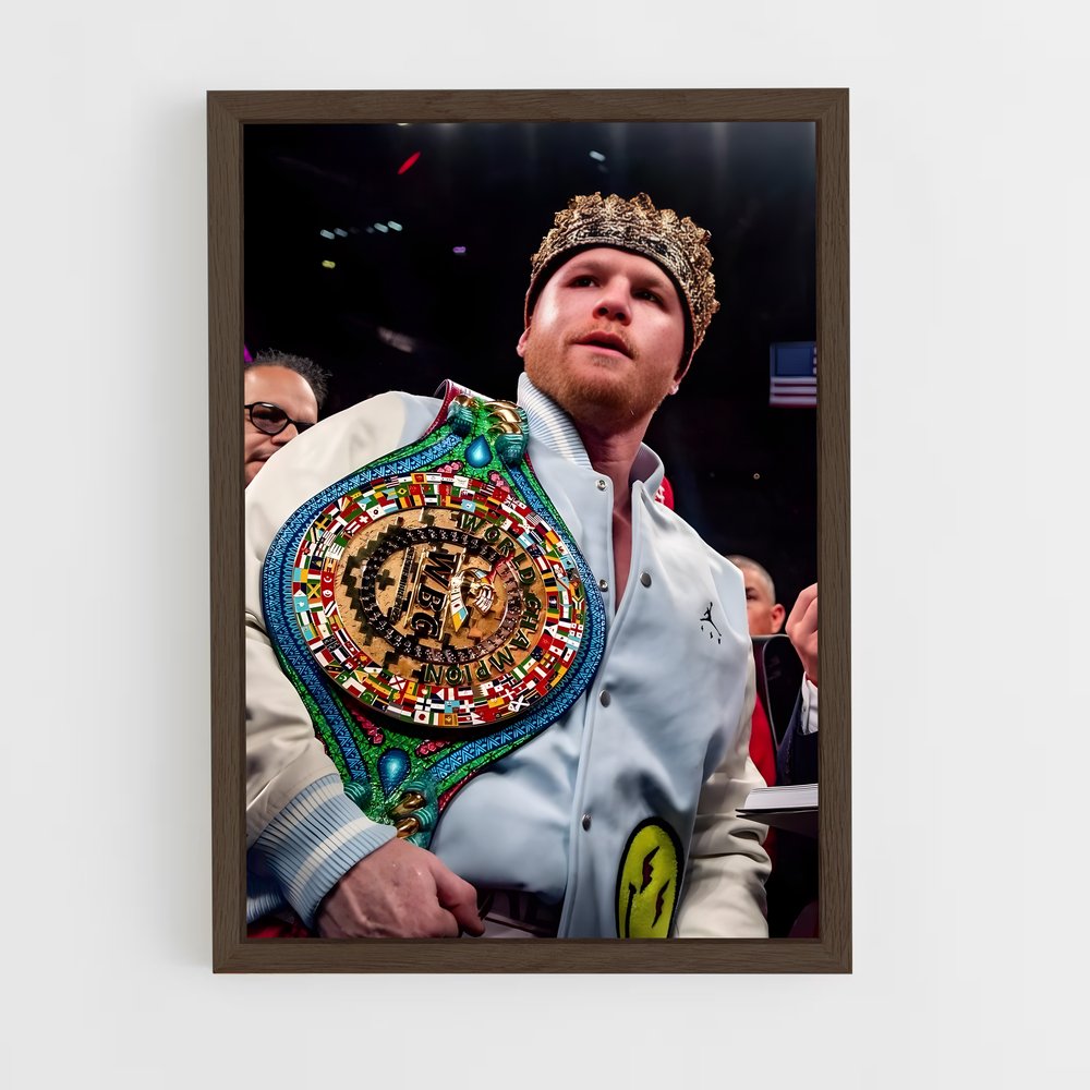ap-canelo alvarez-1 cadre Bois foncé