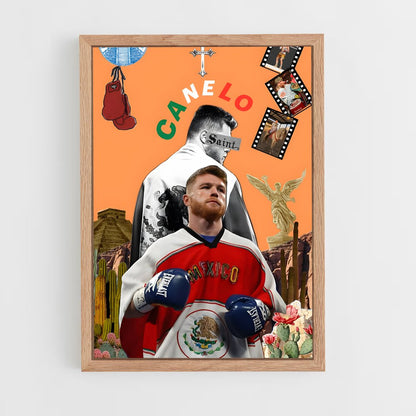 ap-canelo alvarez-10 cadre Bois clair
