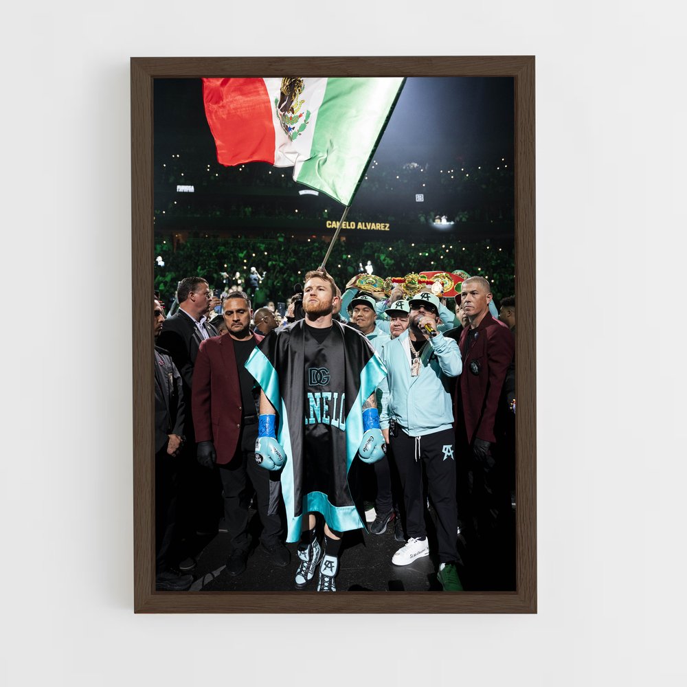 ap-canelo alvarez-11 cadre Bois foncé
