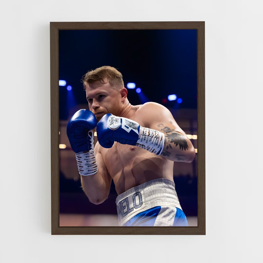 ap-canelo alvarez-12 cadre Bois foncé