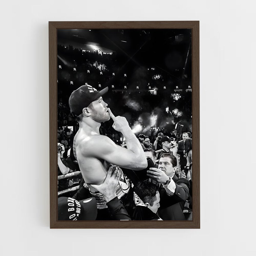 ap-canelo alvarez-2 cadre Bois foncé