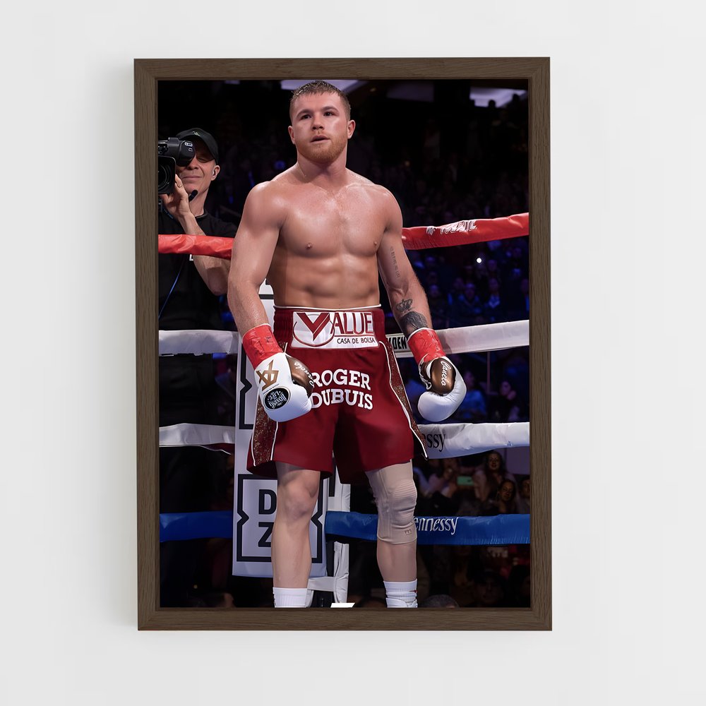 ap-canelo alvarez-6 cadre Bois foncé