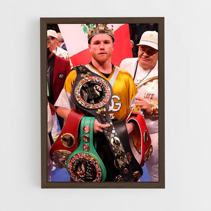 ap-canelo alvarez-7 cadre Bois foncé