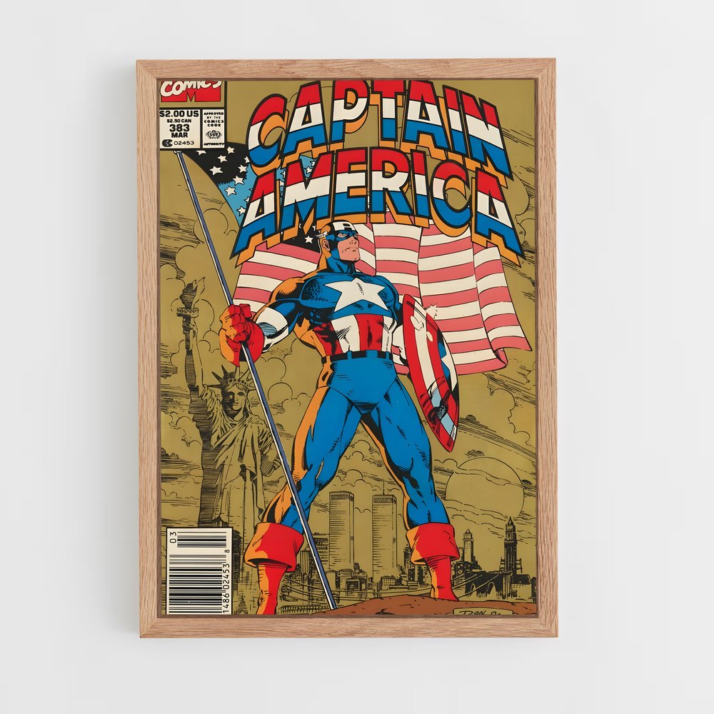 ap-captain america-2 cadre Bois clair