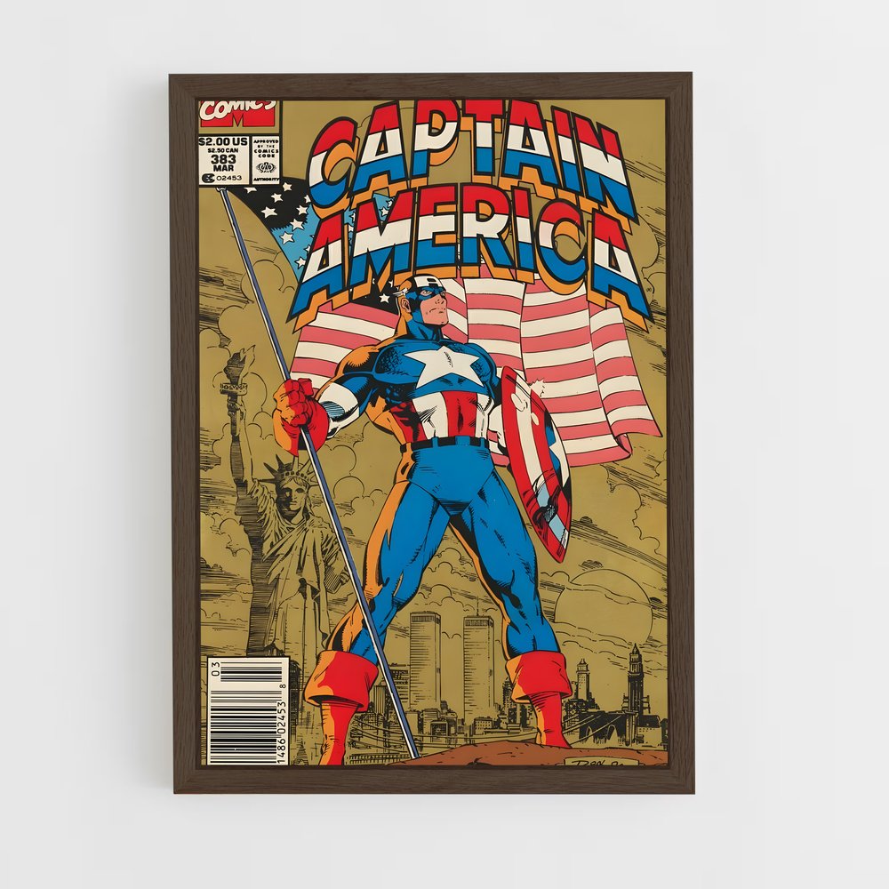 ap-captain america-2 cadre Bois foncé
